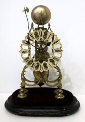 English skeleton fusee clock, ca. 1880.