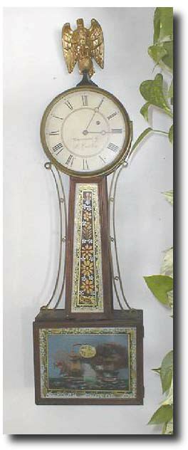 American Weight Driven Banjo Clock by L. Curtis, c. 1830 — Antique Clocks Price Guide