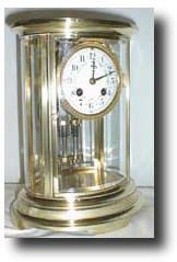 French Oval Crystal Regulator, c. 1860 — Antique Clocks Price Guide