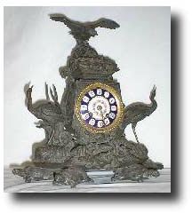 French Cast Metal Clock , circa late 19 century — Antique Clocks Price Guide