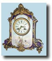 French Cobalt Blue China Clock , circa 1880 — Antique Clocks Price Guide