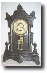 H.J. Davies Metal Front Shelf Clock , circa 1880's — Antique Clocks Price Guide