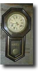 Drop Octagon wall calendar regulator, circa 1900 — Antique Clocks Price Guide