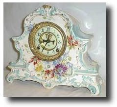 Ansonia " La Nord" Royal Bonn China Clock , circa 1900 — Antique Clocks Price Guide