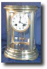 French oval crystal regulator, c. 1890 — Antique Clocks Price Guide