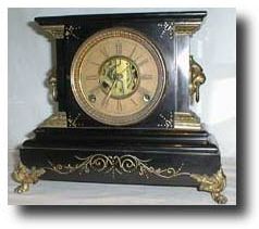 Ansonia " LA DUCHESSE" Enameled Iron with open dial, circa 1890 — Antique Clocks Price Guide