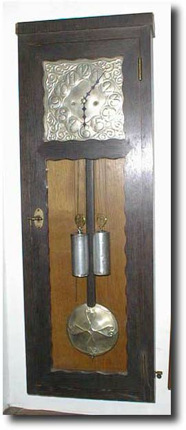 German weight driven Mission Style wall regulator, circa 1920's. — Antique Clocks Price Guide