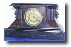 E. Ingraham black wood mantel clock, circa 1880's — Antique Clocks Price Guide