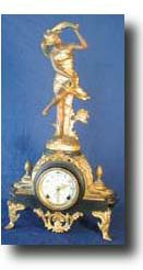 Art Nouveau Figural Clock, " Maiden In The Wind"; c. 1900 — Antique Clocks Price Guide