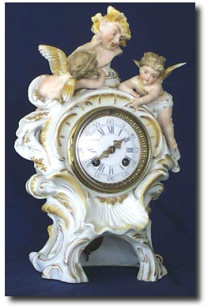 Lenzkirch Bisque China Clock , circa 1870 — Antique Clocks Price Guide
