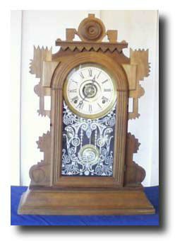 Walnut Kitchen Clock. , circa 1900's — Antique Clocks Price Guide