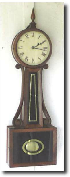 TIFFT Weight Driven Banjo clock, circa 1840 — Antique Clocks Price Guide