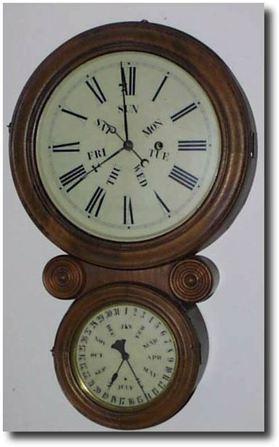 Lewis Perpetual Calendar clock, circa 1863-1869 — Antique Clocks Price Guide