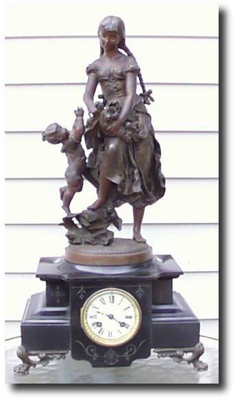 French Figural Clock, c. 1900 — Antique Clocks Price Guide