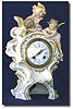 Lenzkirch Bisque China Clock with Cherubs, c. 1870