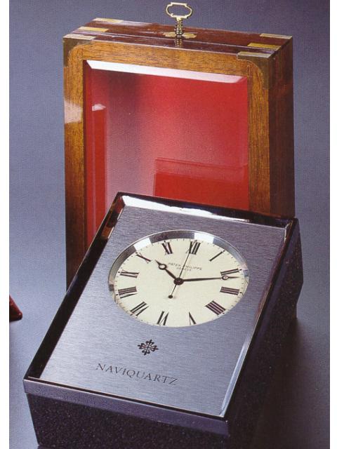 Fine Naviquartz, mahogany electronic chronometer with centre-seconds, in original box and with original documentation. Patek Philippe & Cie., Geneve, c. 1972 — Antique Clocks Price Guide