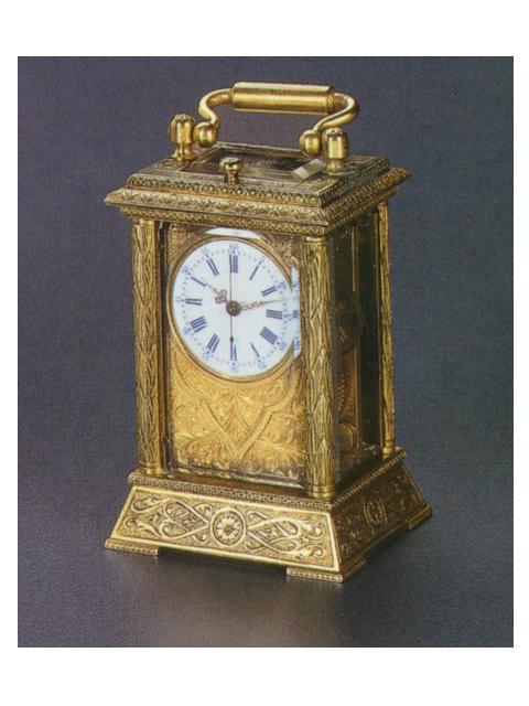 Gilt bronze, hour and half hour striking, hour repeating, centre-seconds mignonette carriage clock. Swiss, made for the Chinese Market, circa 1880. — Antique Clocks Price Guide