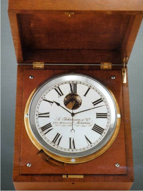 Center-seconds deck chronometer. A. Johansen & Co., 149 Minories, London, circa 1880. — Antique Clocks Price Guide