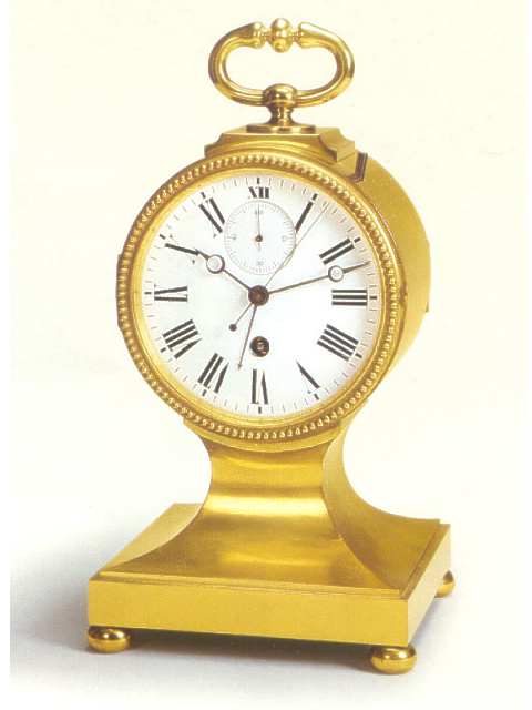 Brass table surveying and astronomical observation 8-day going clock with chronometer escapement and dead-seconds chronograph. Perin & Magniel, France,circa 1890. — Antique Clocks Price Guide