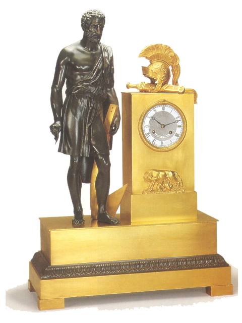 Gilt brass mantel clock. Romulus Ravrio a Paris, circa 1825. — Antique Clocks Price Guide