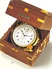 Fine mahogany two-day marine chronometer with winding indicator. Ulysse Nardin, Locle, Suisse, circa 1947.
