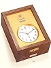 Fine mahogany electronic chronometer with center-seconds. Golay, Swiss, "Marine", circa 1970.