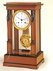 Very fine and rare veneered mahogany inlaid with ebony center-seconds table regulator with thermometer. Blondeau, Bte du Roi, No. 5243, "Retour d'Egypte" style.