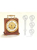 Eight day-going, hour and half-hour striking and hour repeating mahogany veneered with Brazilian rosewood traveling clock. Unsigned, France, circa 1830.