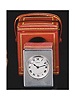 Silver, eight-day going small carriage clock, in original red morocco fitted travelling box. Cartier, France, circa 1910.