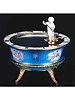 Silver gilt and enamel, eight-day going table timepiece with horizontal dial. Arnold & Steinwachs, Geneve, circa 1910.