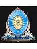 Silver gilt and enamel, eight-day going timepiece, designed as a cheval glass. Plojoux, circa 1910.