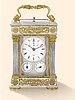 Silver and gilt bronze eight day going, quarter repeating Grande and Petite Sonnerie carriage clock; Leze, Paris, circa 1840.