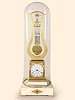 9-day going brass and marble table regulator with unusual constant force escapement a coup perdu, friction roller bearings, power reserve indication, overhanging pendulum and thermometer. Brosse a Bordeaux (France), circa 1840.