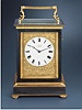 Gilt and large brass 8 day-going double-train carriage clock striking the hours and half hours and repeating the hours. E.I. Dent, London, circa 1845.