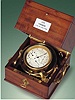 Fine small mahogany, 49 hour-going, marine chronometer with regulator dial and power reserve indicator. Vissire, Paris, sold circa 1860.