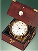 Very fine and rare magogany 8 day-going marine chronometer with power reserve indicator. O. Dumas, circa 1851.