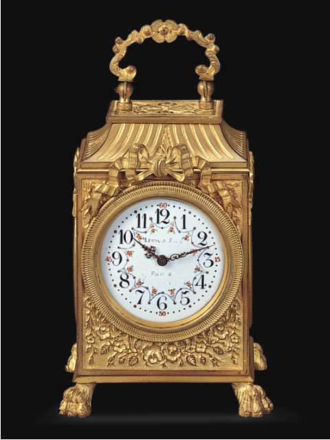 Fine gilt metal eight day-going, miniature carriage clock. LeRoy & Fils, Paris, circa 1890. — Antique Clocks Price Guide