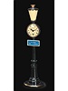 Fine eight day-going form clock designed as a gas street lamp with alarm. Jaeger-LeCoultre, Swiss, circa 1965.