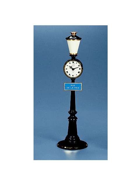 Eight-day going form clock shaped as a gas street lamp with alarm. Jaeger, Swiss, circa 1965. — Antique Clocks Price Guide