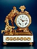 White marble and ormolu eight-day going, hour and half-hour striking clock, Charpentier Fils, circa 1790.
