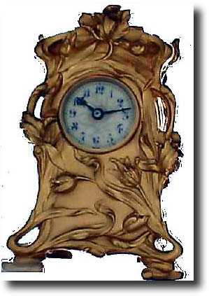 French Art Nouveau Carriage Clock, c. 1890 — Antique Clocks Price Guide