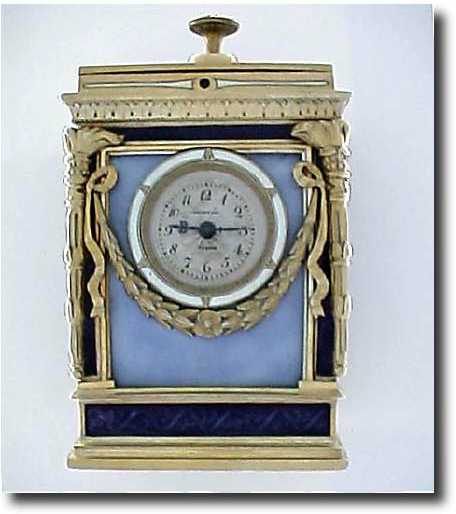 Enamel Miniature Minute Repeater Carriage Clock, c. 1900 — Antique Clocks Price Guide