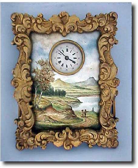 Enamel Easel Clock, c. 1870 — Antique Clocks Price Guide
