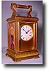 Miniature French Carriage Clock with Enamel, Panels, c. 1875