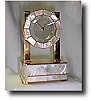 Swiss silver gilt and mother-of-pearl mystery clock.