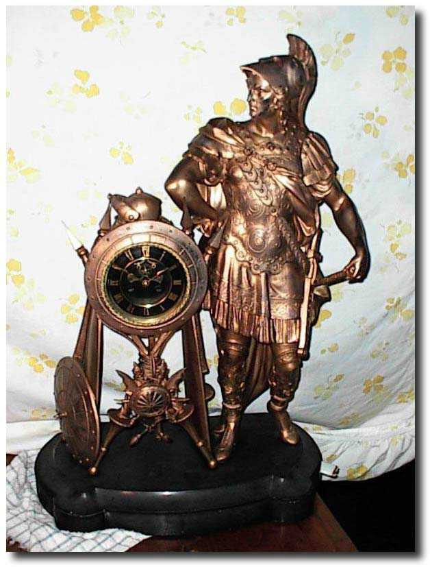 Large French statue clock — Antique Clocks Price Guide
