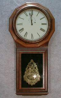 SETH THOMAS "REGULATOR NO. 1 EXTRA". ROSEWOOD VENEERED CASE. CIRCA 1875. — Antique Clocks Price Guide