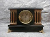 SESSIONS BLACK MANTEL CLOCK. CIRCA 1900-15.