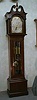 A "MONASTERY" HALL CLOCK TRADEMARKED BY CHARLES JACQUES CLOCK CO., CIRCA 1910-20.