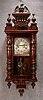 THIS IS A SPRINGWOUND VIENNA STYLE WALL CLOCK BY THE HAMBURG AMERICAN CLOCK CO. CIRCA 1910.